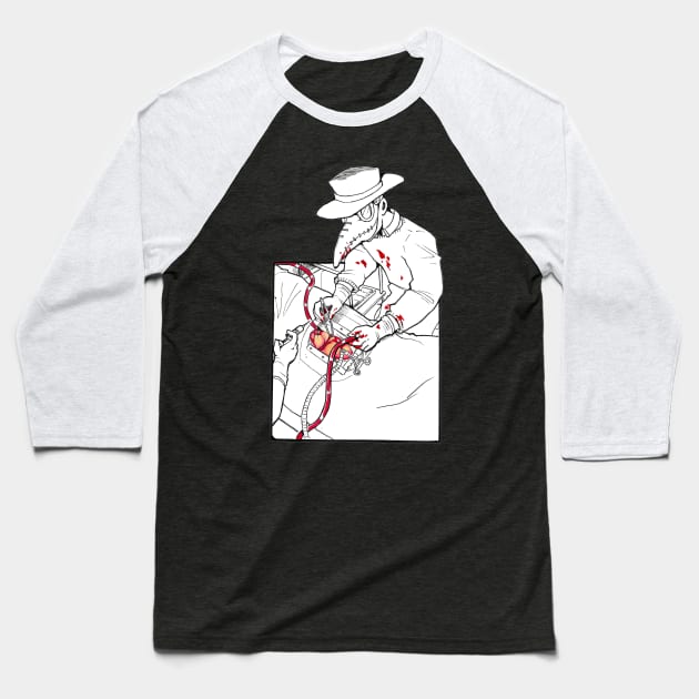 Modern Day Plague Doctor Baseball T-Shirt by shikicraig